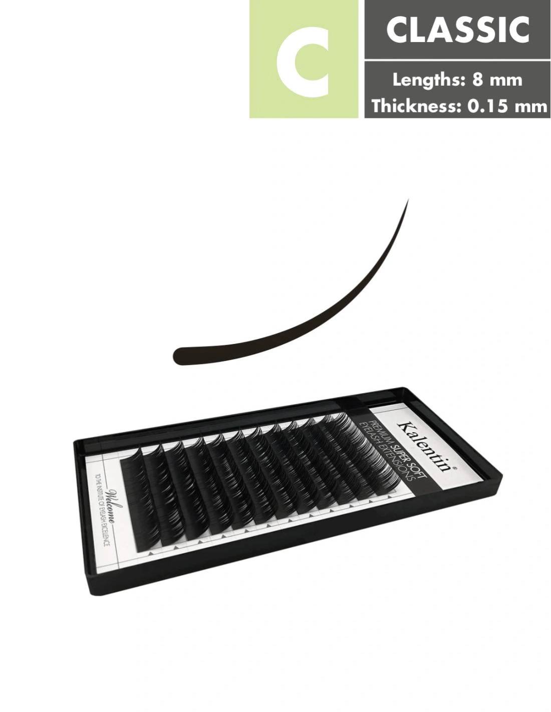 Eyelash extensions C curl